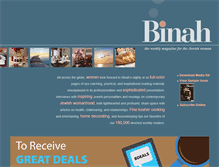 Tablet Screenshot of binahmagazine.com